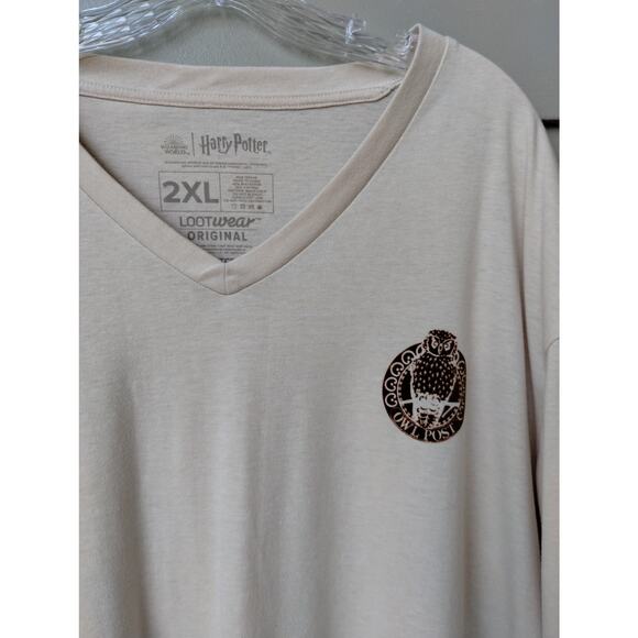 Harry Potter Wizarding World Cotton blend T Shirt Unisex Size 2XL Cream/Beige - Picture 5 of 6